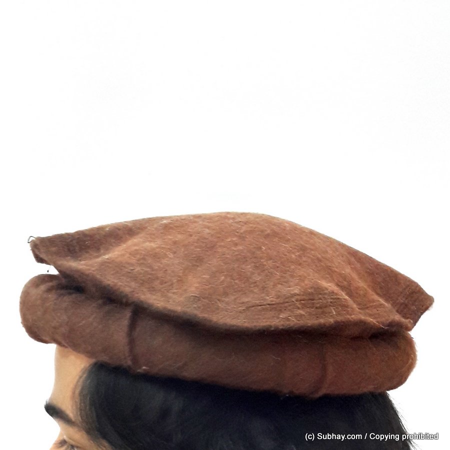 Dark Brown - Afghan Pakul Chitrali Cap Pakol Hat Peshawari Handmade 100% Fine Quality HCC-14